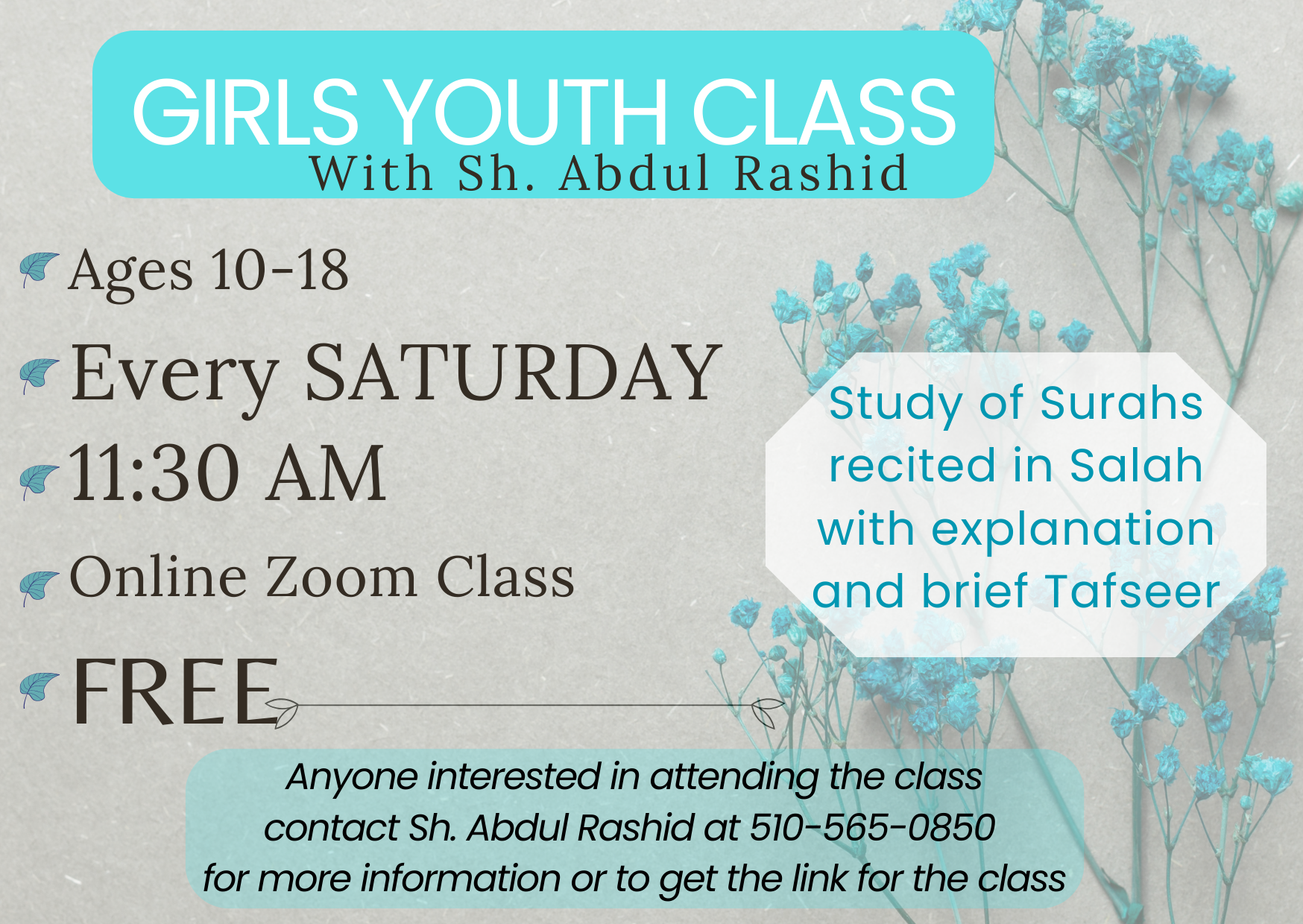 Girls Class with Abdul Rashid